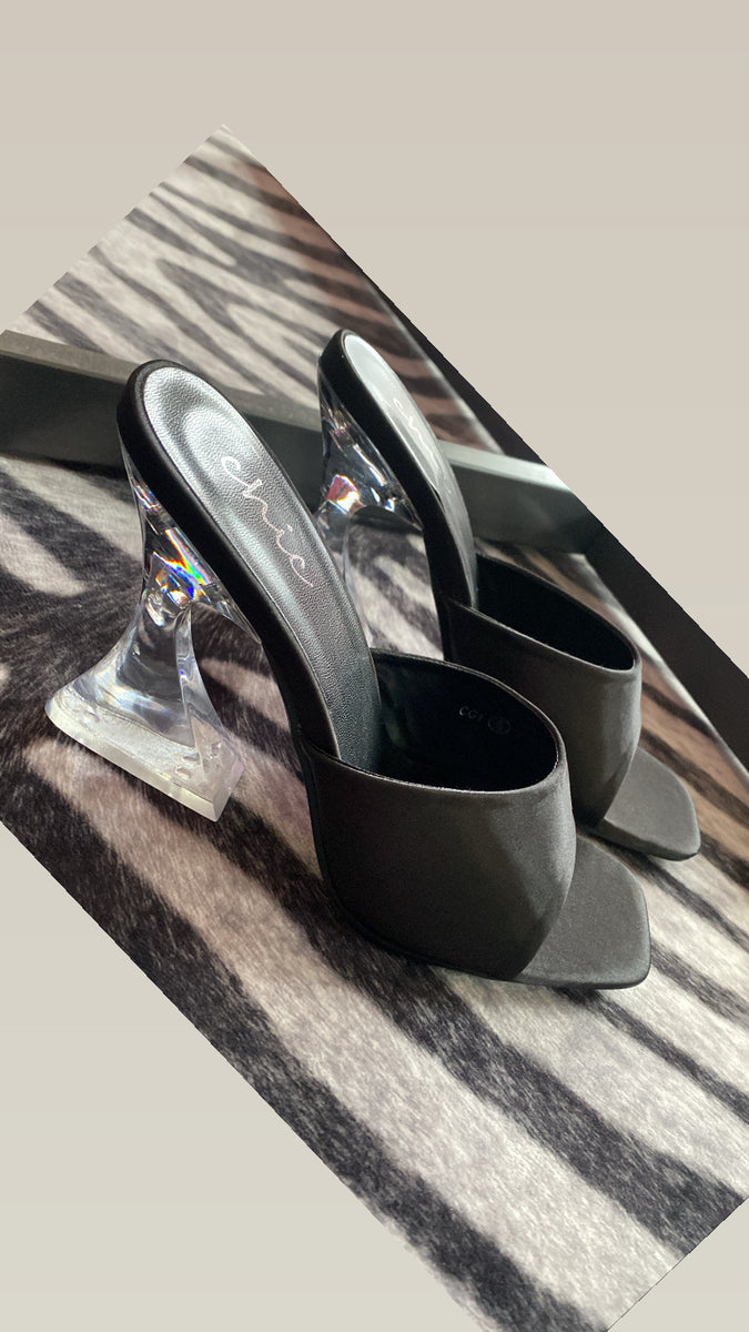 Black Perspex heels – The French Dresser